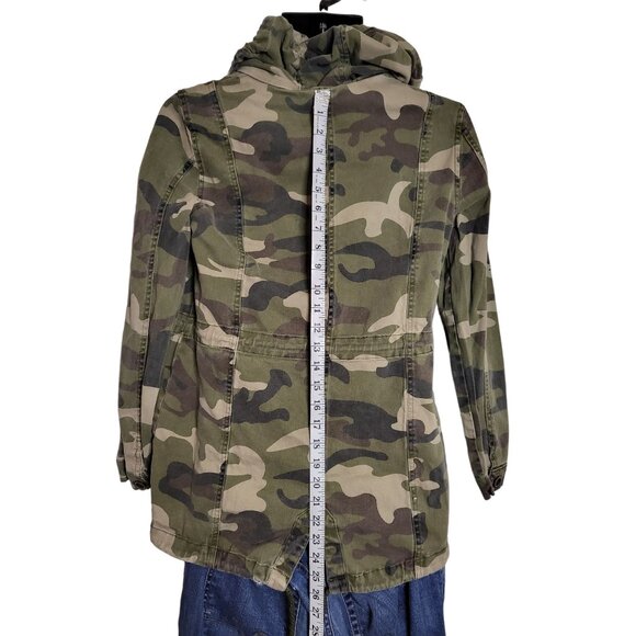 Camouflage Jacket 1 Sunset Lane Women Sz S Hooded Military Winter Outerwear - Picture 4 of 8